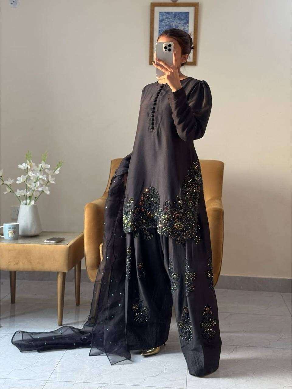 SALWAR KAMEEZ PAKISTANI INDIAN WEDDING PARTY WEAR DRESS BOLLYWOOD SUIT SHARARA