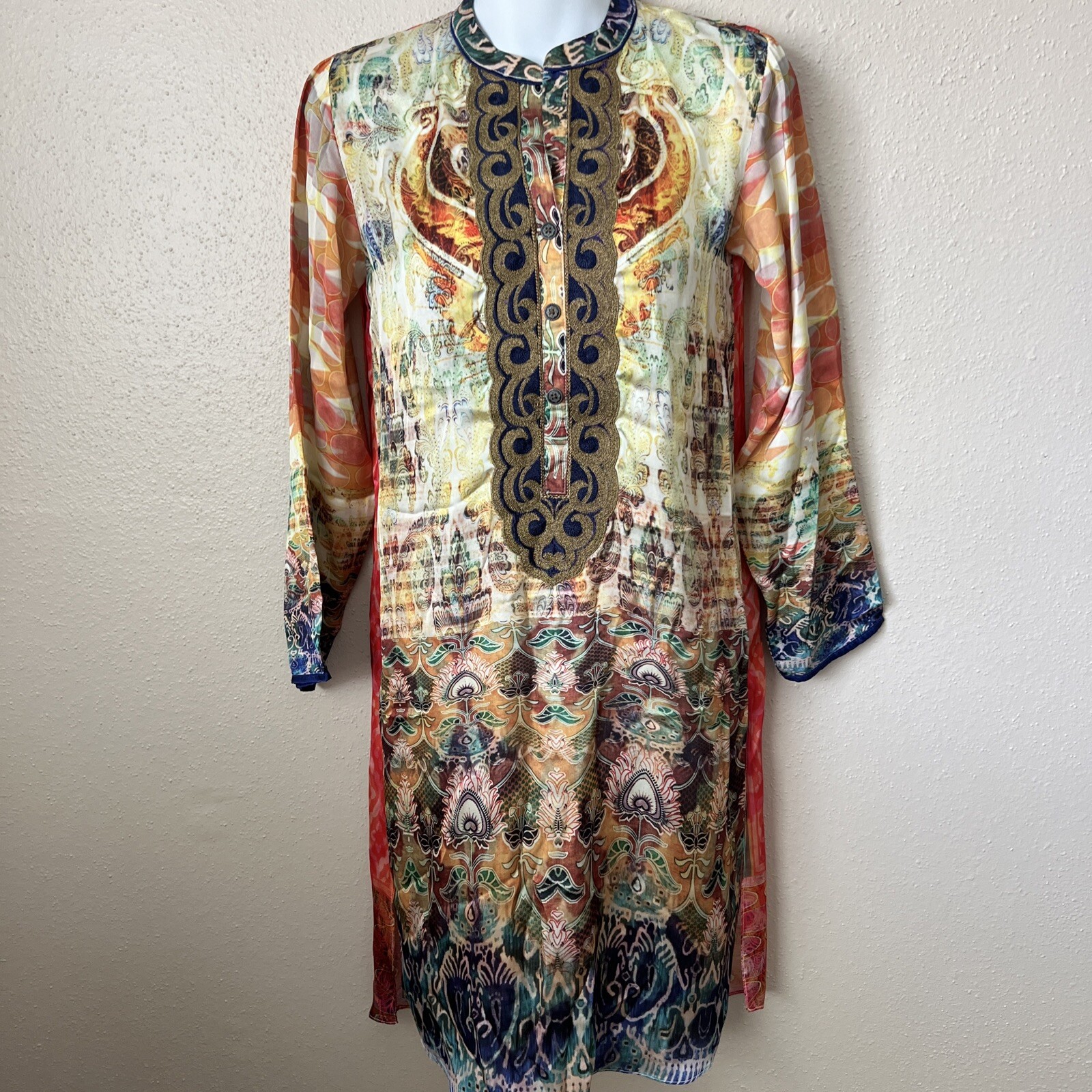 LIMELIGHT Kurta Dress Pakistani-Indian Women Size X-Small Embroider Fall Colors