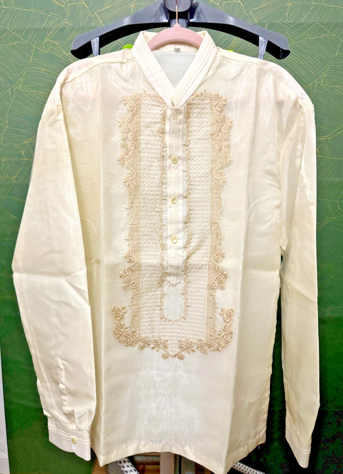 Barong tagalog Cream w/ pintax size 2XL fits US Large-XL