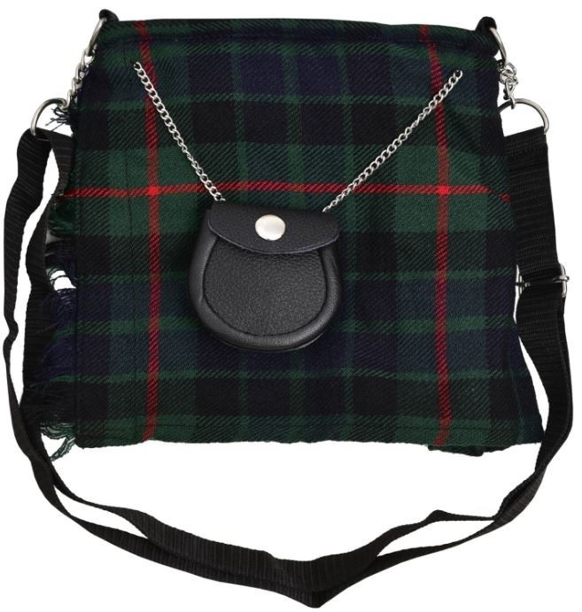 Scottish Tartan Crossbody Purse Sholder Hand Kilt Shape Ladies Purse Sponge Bag
