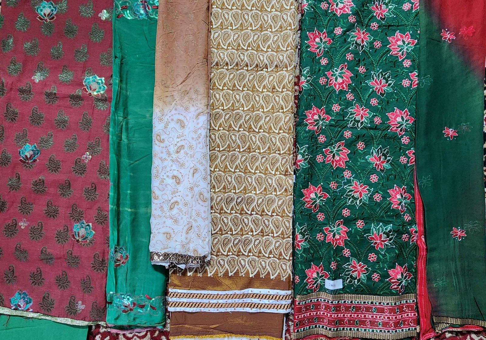 3 Peice Cotton Blend Unstitched open fabric Salwar Kameez dupatta suit Set