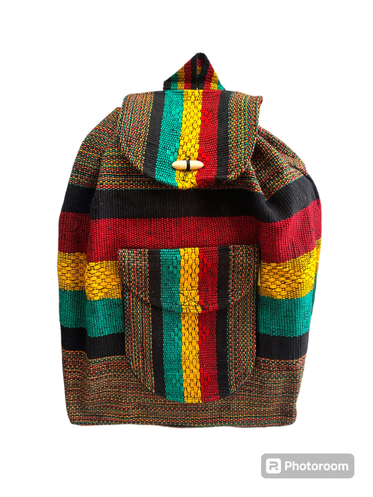 BACKPACK , HIPPIE GEAR , MEXICAN MADE , AUTHENTIC PINZON , RASTA 3
