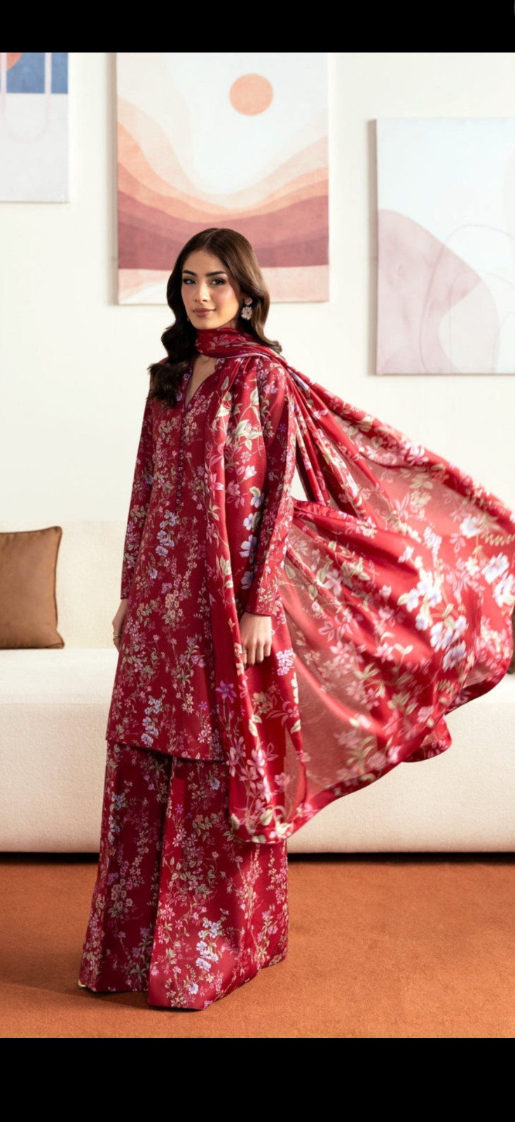 Pakistani shalwar kameez dupatta 3 pc stitched women girls teen size large