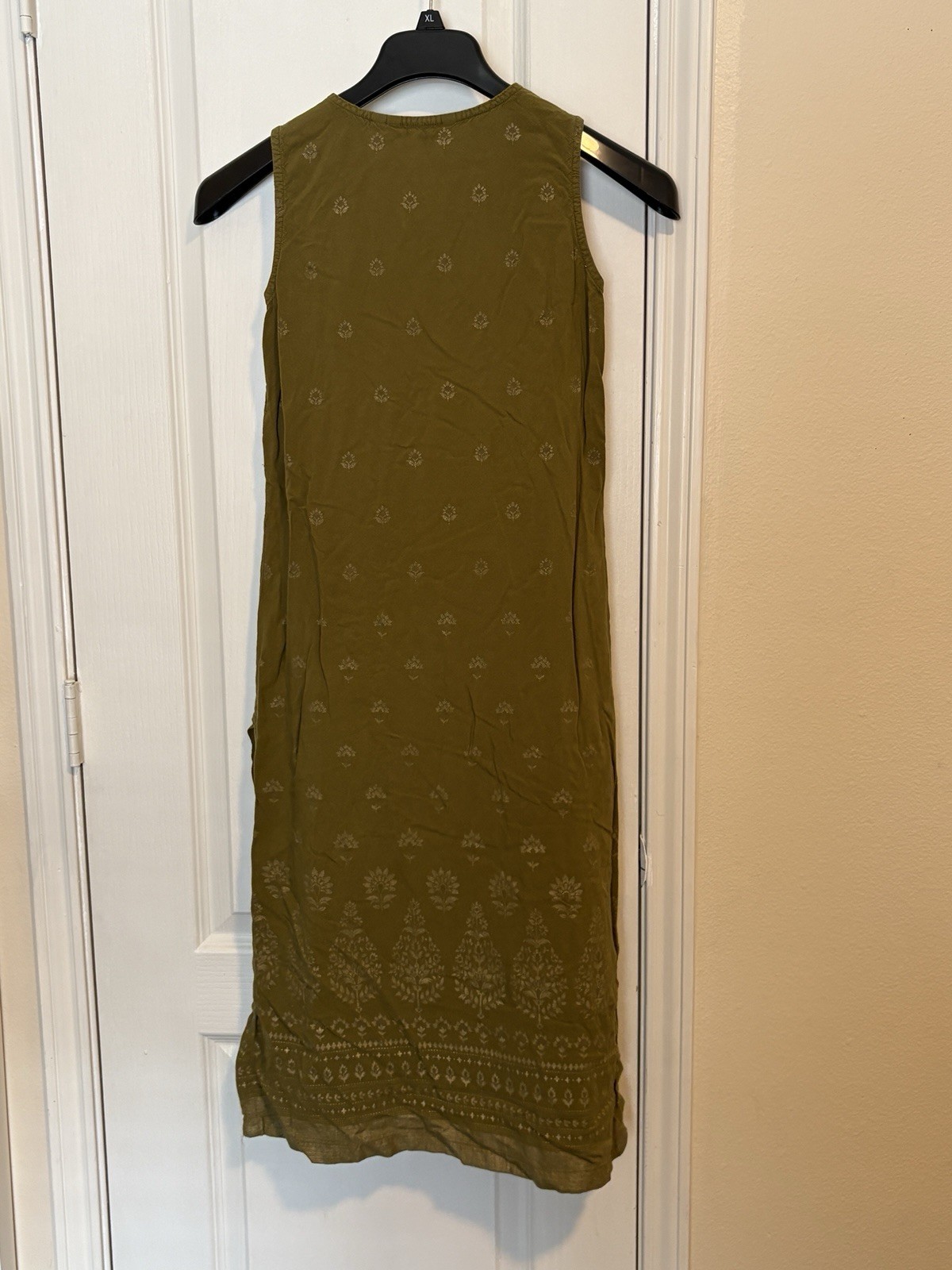 Rangmanch Women’s Green Sleeveless Rayon Kurta Tunic, Size M