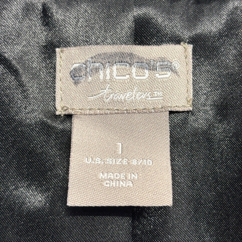 Chico’s Travelers Embroidered Velvet Kimono Jacket Cardigan 1/S Tunic 3/4 Sleeve