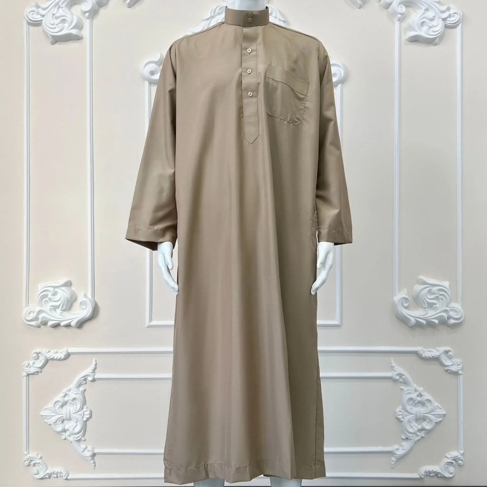 Muslim Mo Men White Islam Jalabiya Thobe Arab Kurta Pajama Dubai Kaftan