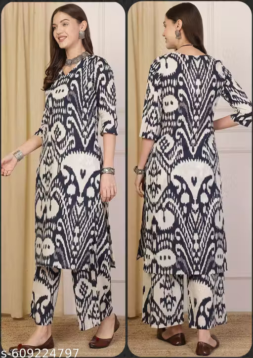 Women’s Rayon Regular Fit Kurta & Pants Stitched kurti set for women