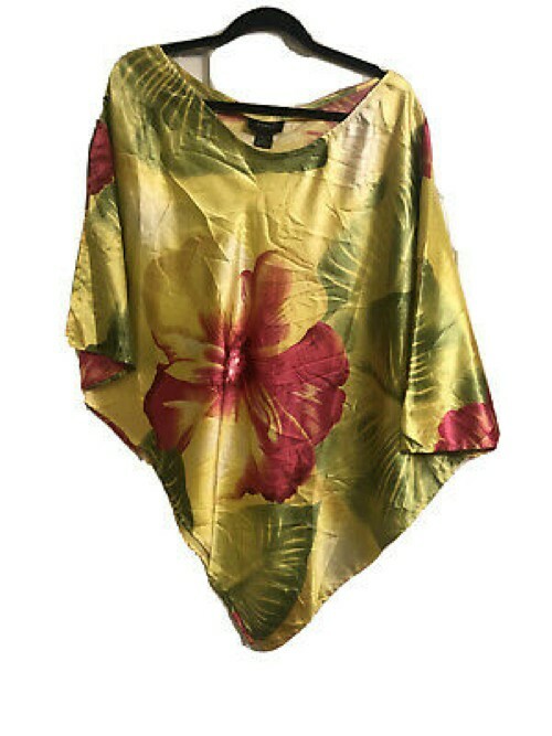 Size S / L Ashro Ethnic African American Pride Summer Floral Caftan Top Blouse