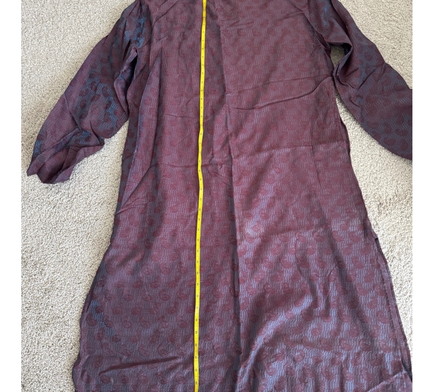 Embroidered Purple and Blue Panjabi with Pajama. size 40”