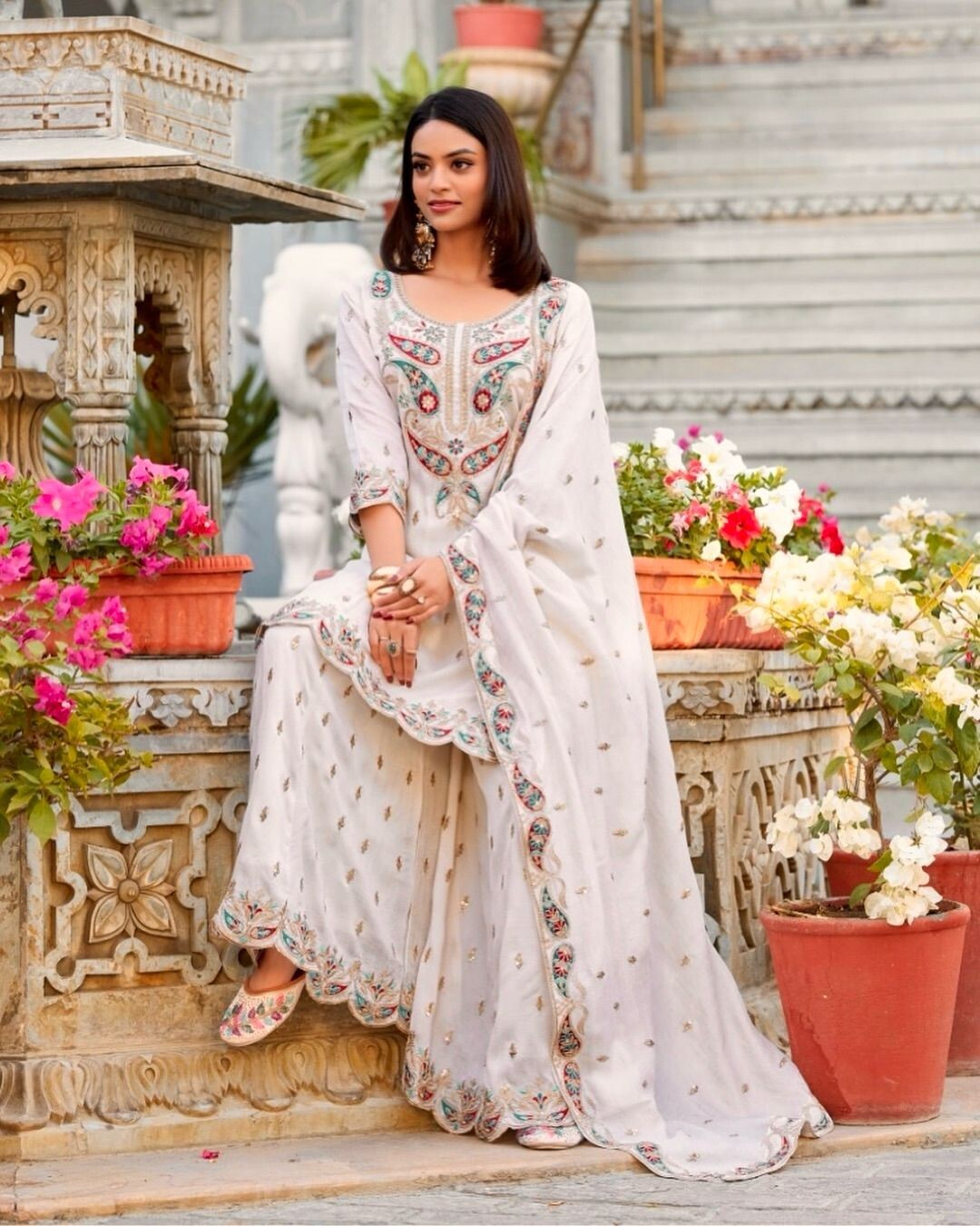 Indian Pakistani Bollywood Top Palazzo Suit Designer Women Ethnic Salwar Kameez