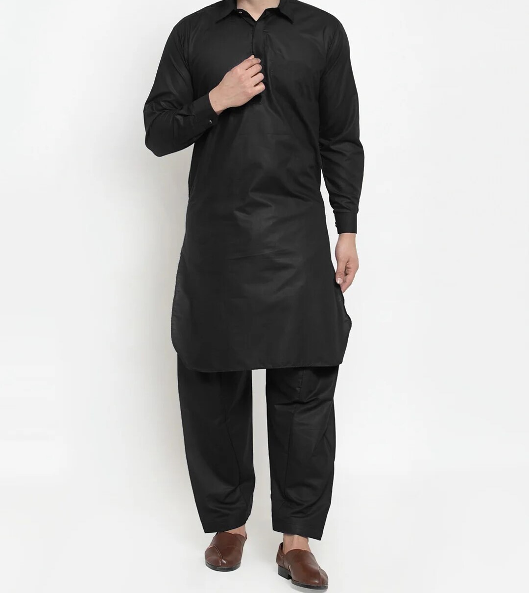 Unstitch Platinum Black (Cotton Elite) | For Boys & Men | All Season