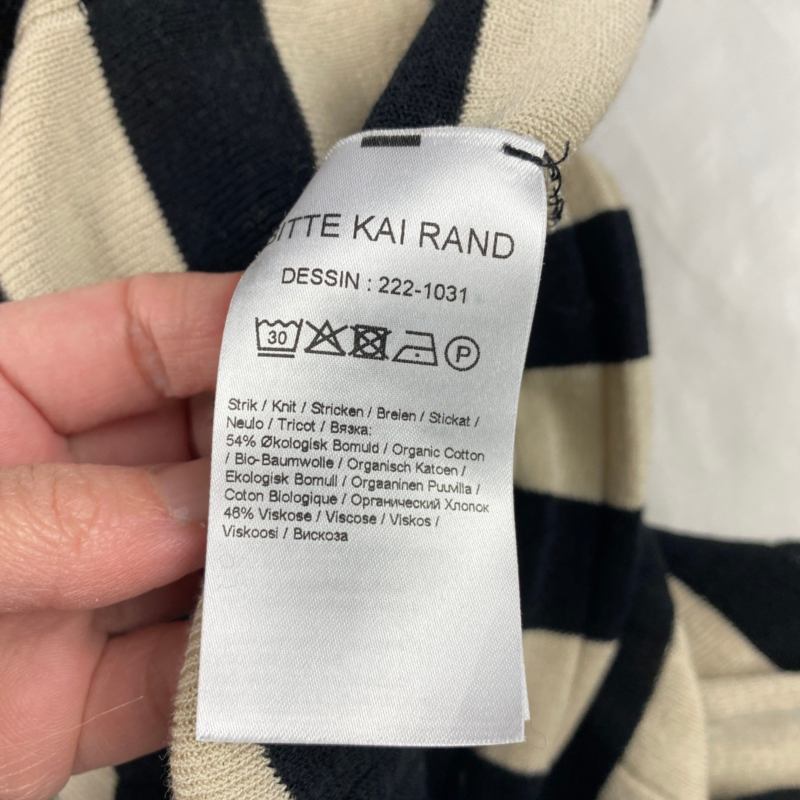Bitte Kai Rand Shirt Women’s XS Striped Pleated