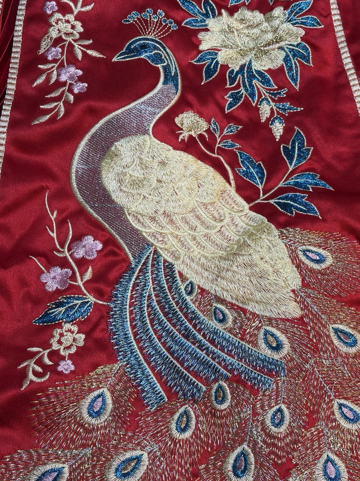 Chinese Wedding Dress Skirt NEW Peacock Traditional Medium Tea Ceremony