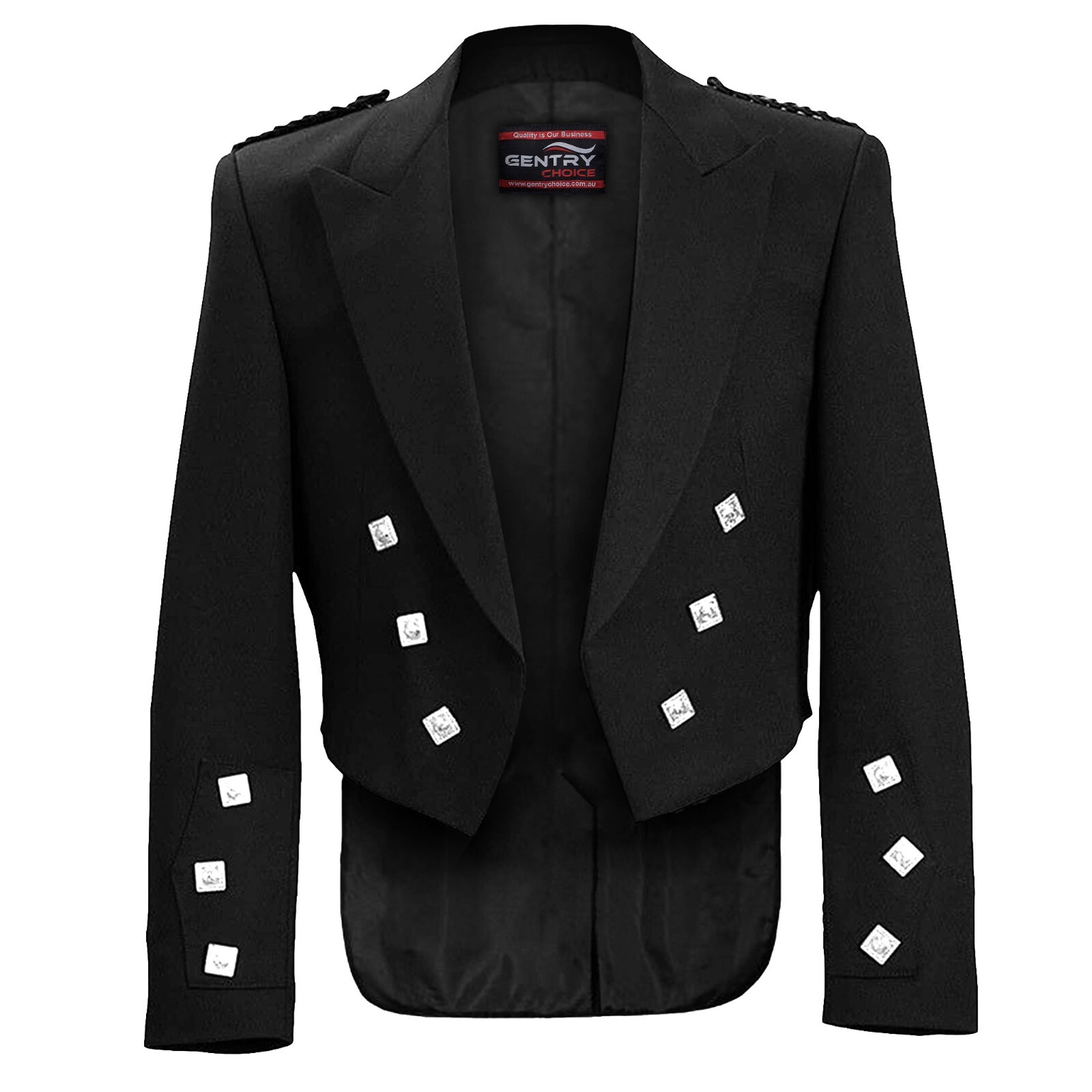 Prince Charlie Jacket and Vest Black Scottish Outfit Highlander Jacket and Vest
