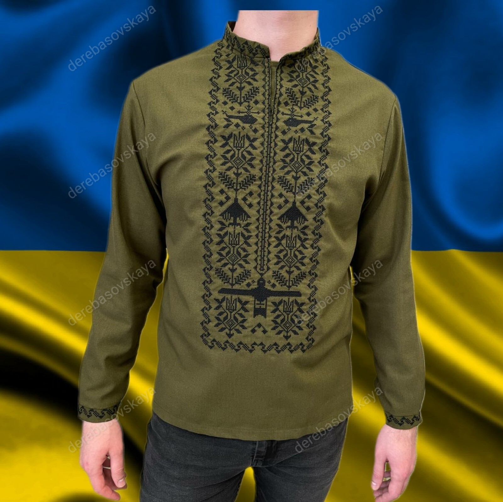Ukrainian Embroidered Tradition shirt for men’s Sorochka Vyshyvanka . Size XXL