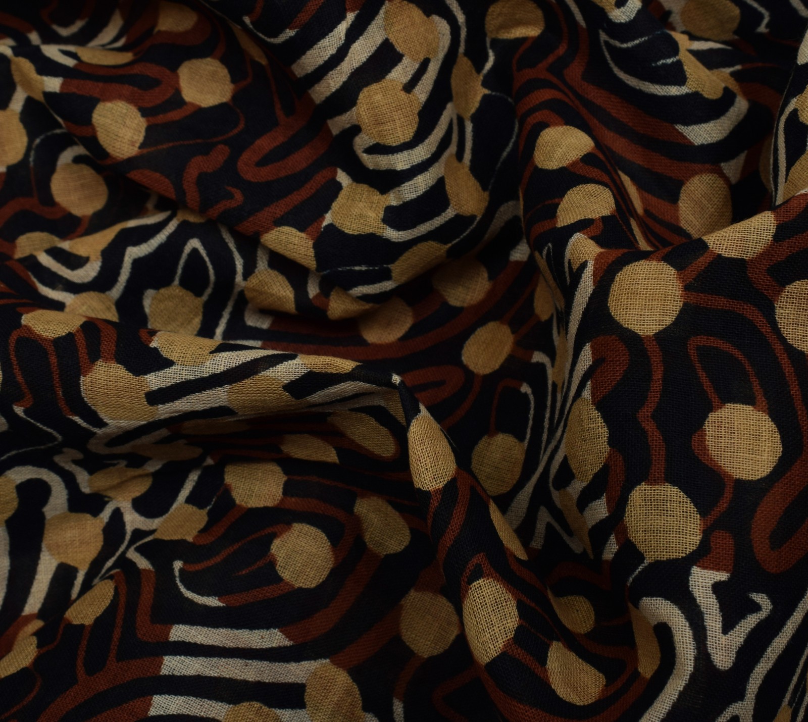 Sushila Vintage Indian Saree 100% Pure Cotton Printed 5 Yard Soft Craft Fabric