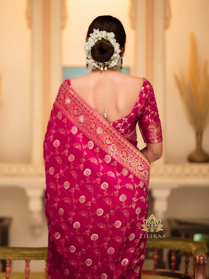 Designer Sari Bollywood Bridal Silk Saree Blouse South Indian Ethnic Ready Made