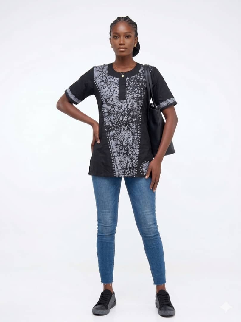 African Kampala/Adire Tops Unisex For All Occasions