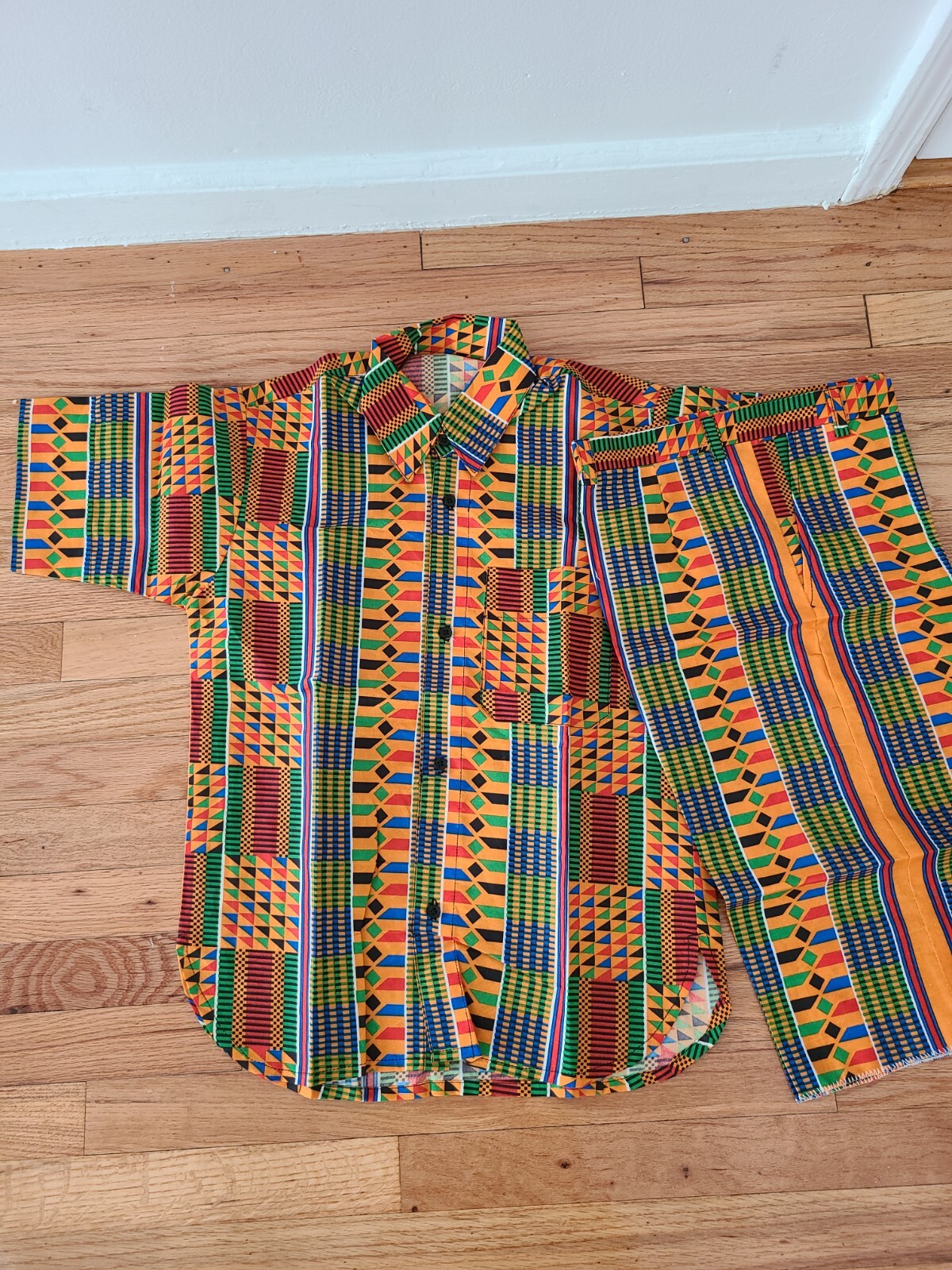 African outfit young boys Dashiki kente 15-17 Years l Unisex Shirt short kids