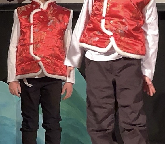 Unisex Kids Chinese Lunar New Year Red Satin Vest Traditional Tang size 120