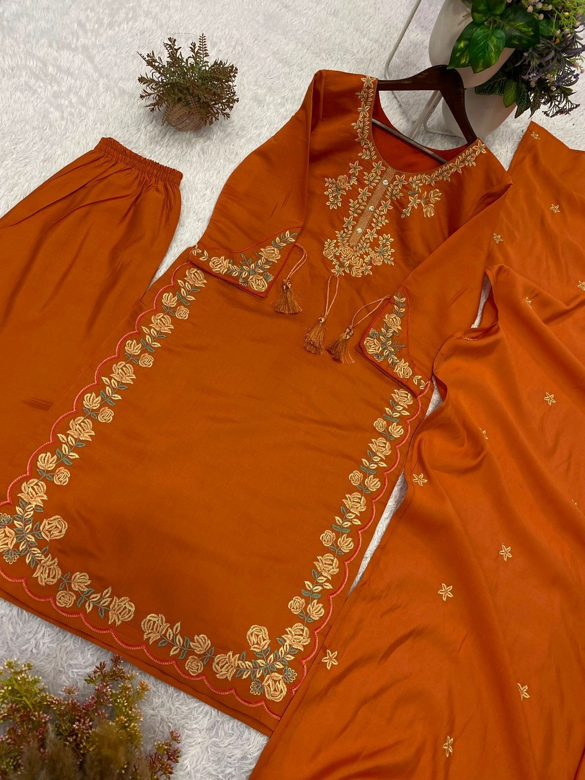 Designer Indian Pakistani top plazzo Bollywood Dress Party Wear Suit wedding