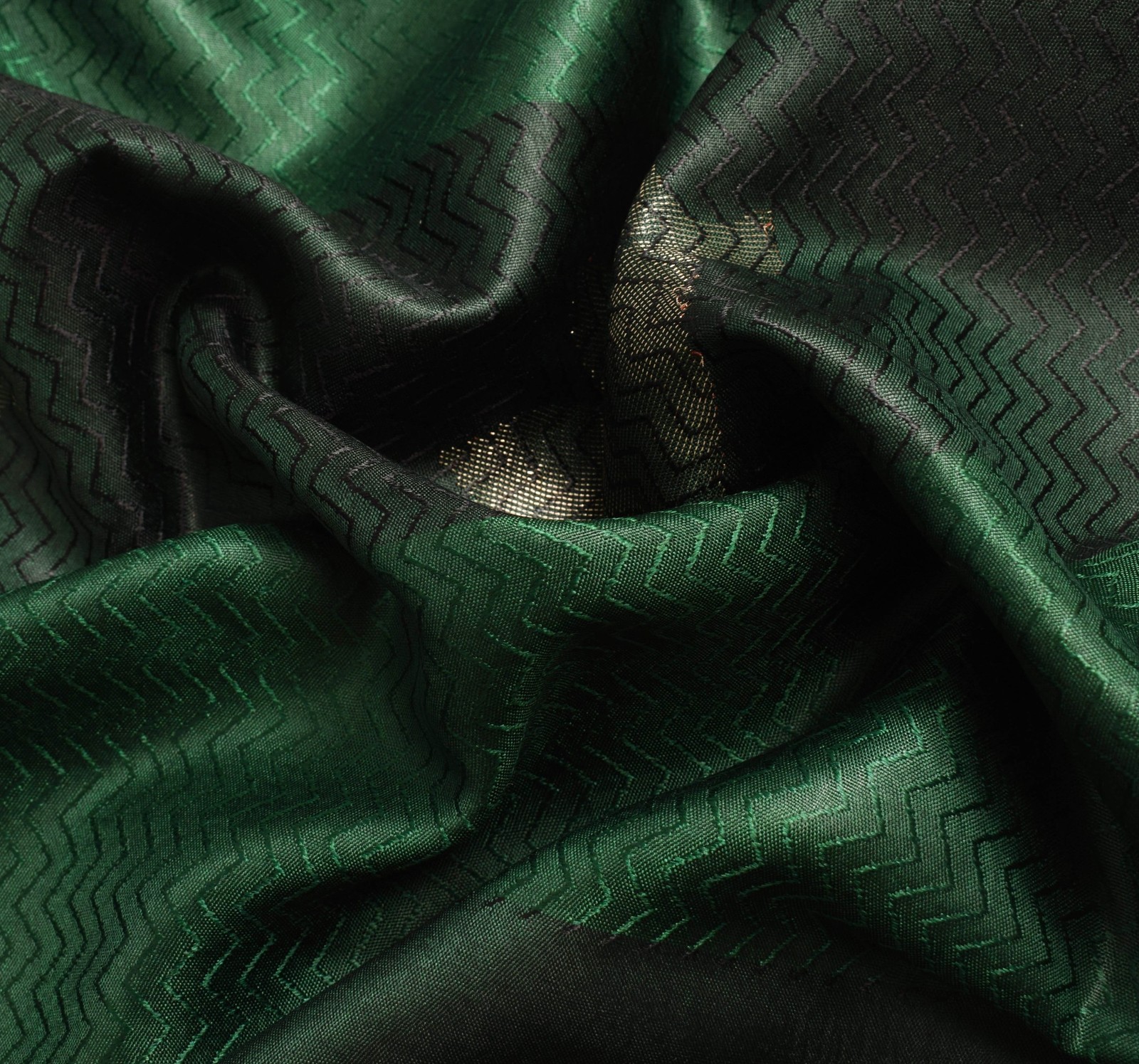 Sushila Vintage Dark Green 100% Pure Silk Saree Woven Floral Soft Sari Fabric