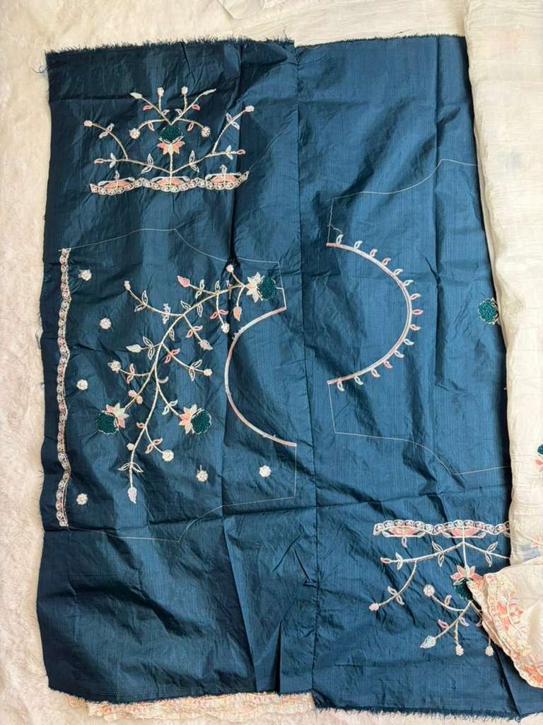 Pure tissue silk embroidery Saree