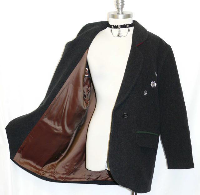 SCHNEIDERS BLACK WOOL JACKET Women AUSTRIA Winter SOFT & LINED Coat B45″ 14 L