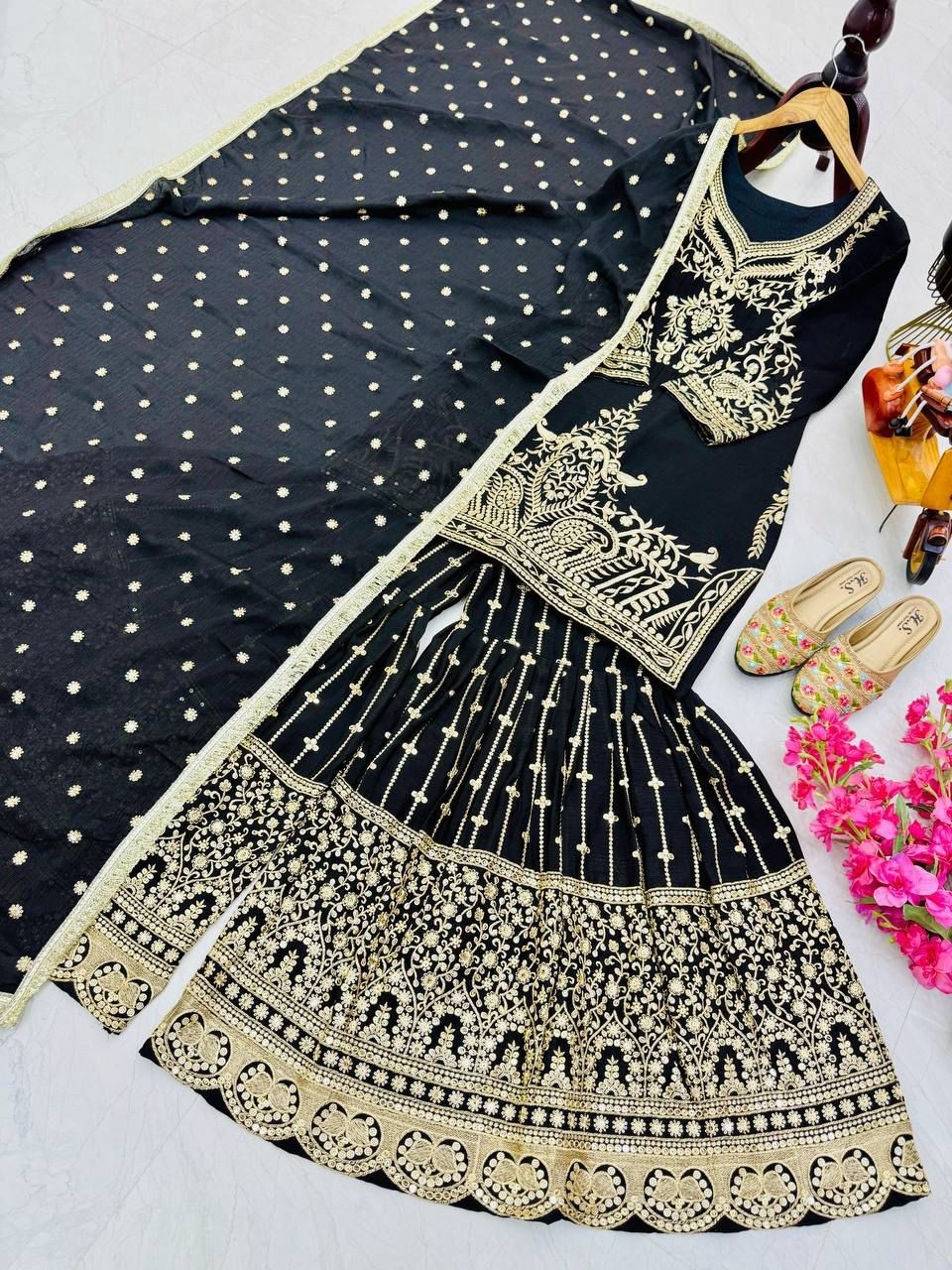 SALWAR KAMEEZ PAKISTANI INDIAN WEDDING PARTY WEAR DRESS BOLLYWOOD SUIT SHARARA
