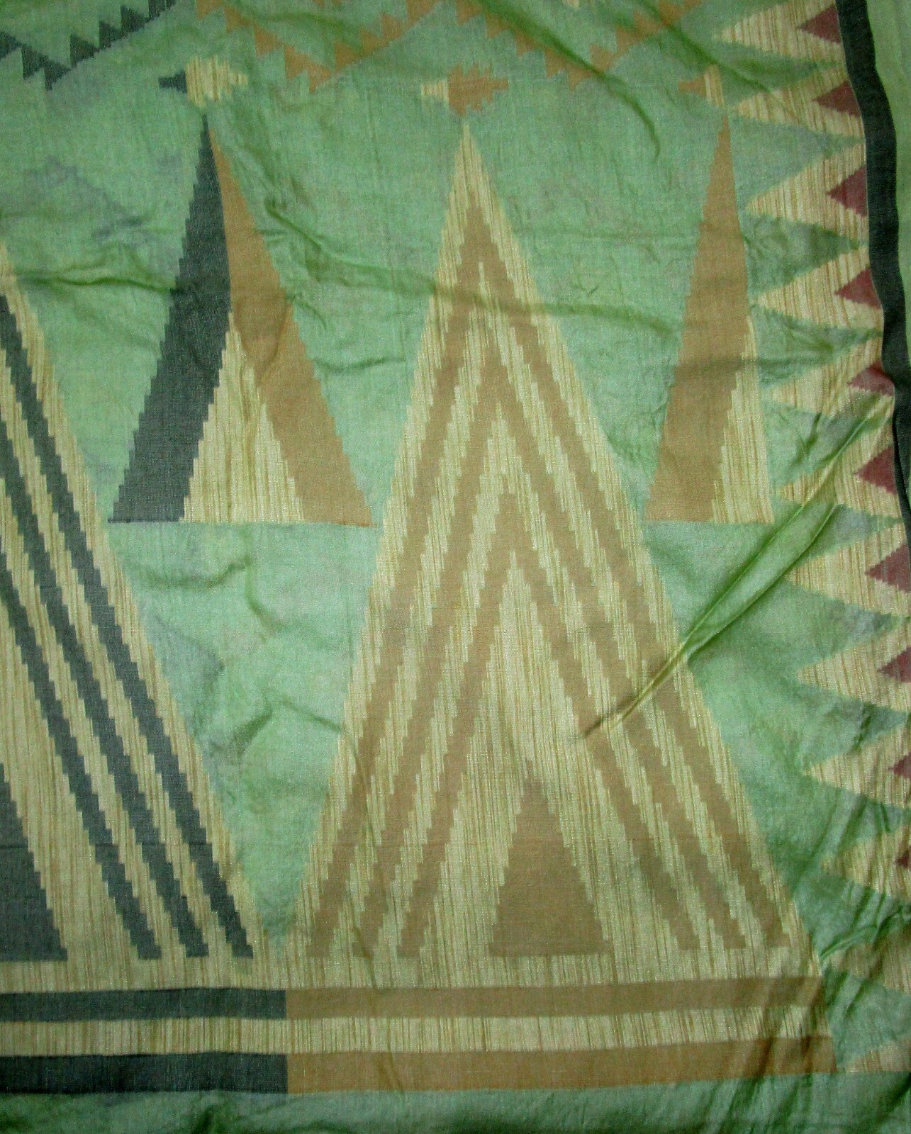 BVH WEARABLE PURE SILK Vintage Sari Saree 5yds 22MAR12720 X16 E711 Pista #ABCKB