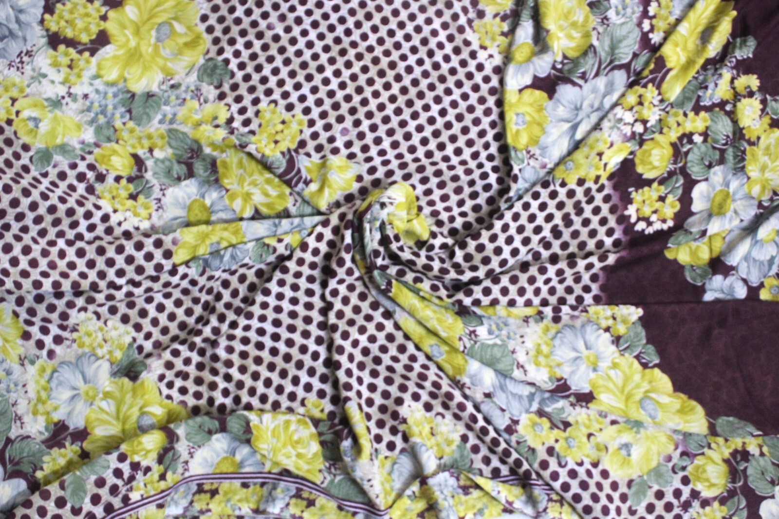 Printed Dress Sari Indian Women Wrap Used Floral Curtain Drape 5Y Saree Fabric