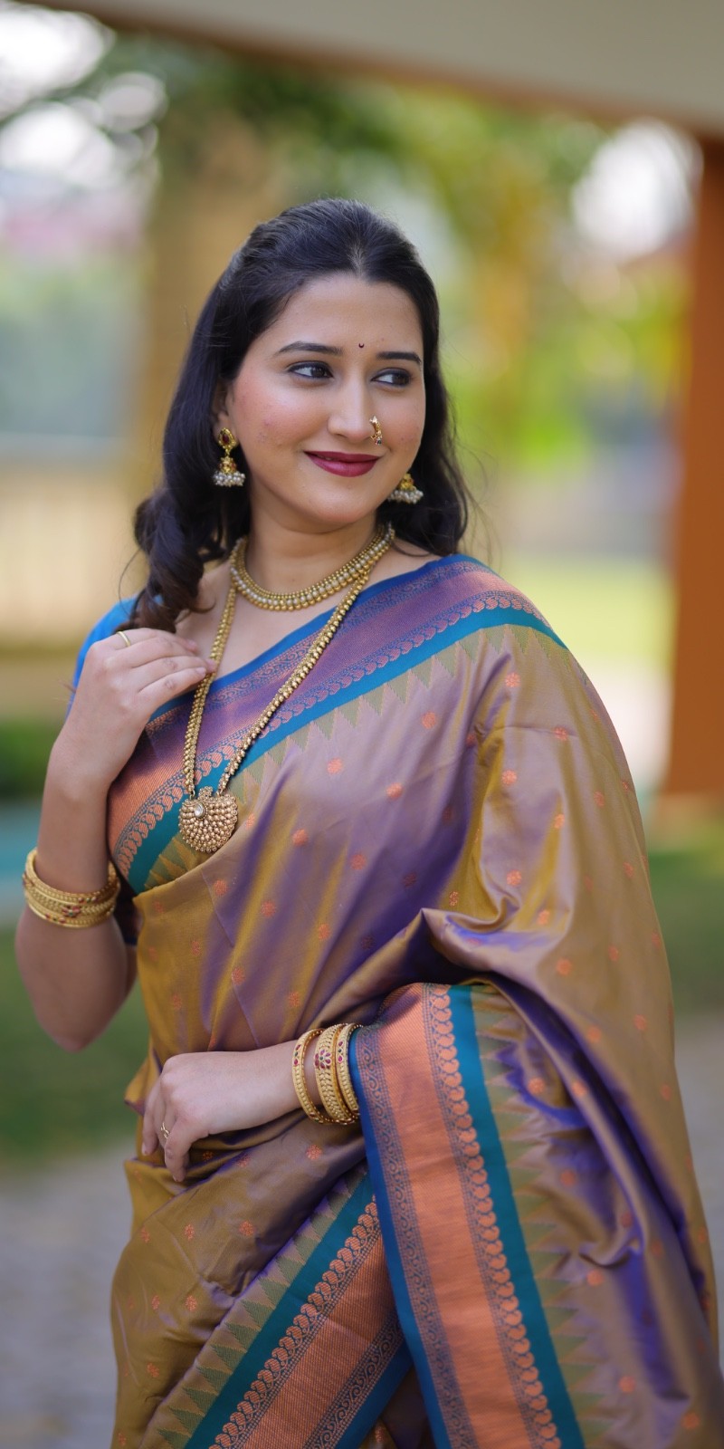 Designer Sari Bollywood Bridal Silk Saree Blouse South Indian Ethnic Ready made
