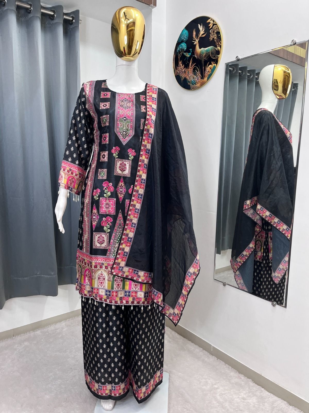 Designer Indian Pakistani top pant Bollywood Dress Party Wear Suit wedding