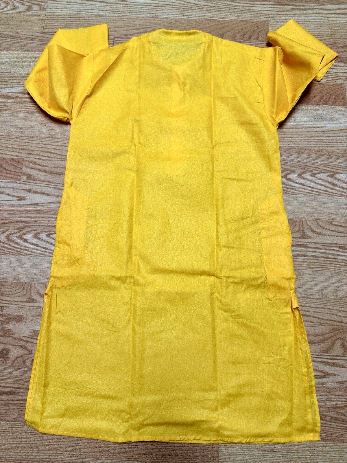 NWT Men’s Kurta PAJAMA SET SZ 42 L yellow HALDI mehendi eid India-USA seller