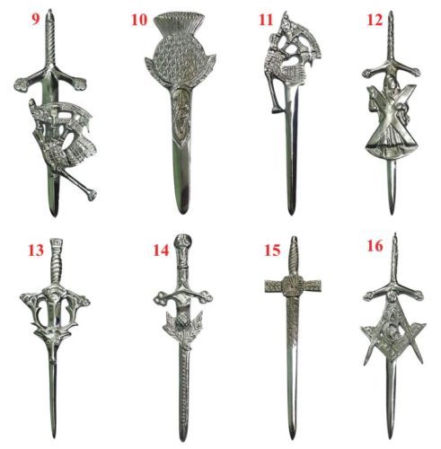 New Scottish Kilt Pin Various Design/Kilt Pin Chrome Finish 4″/Highland Kilt Pin