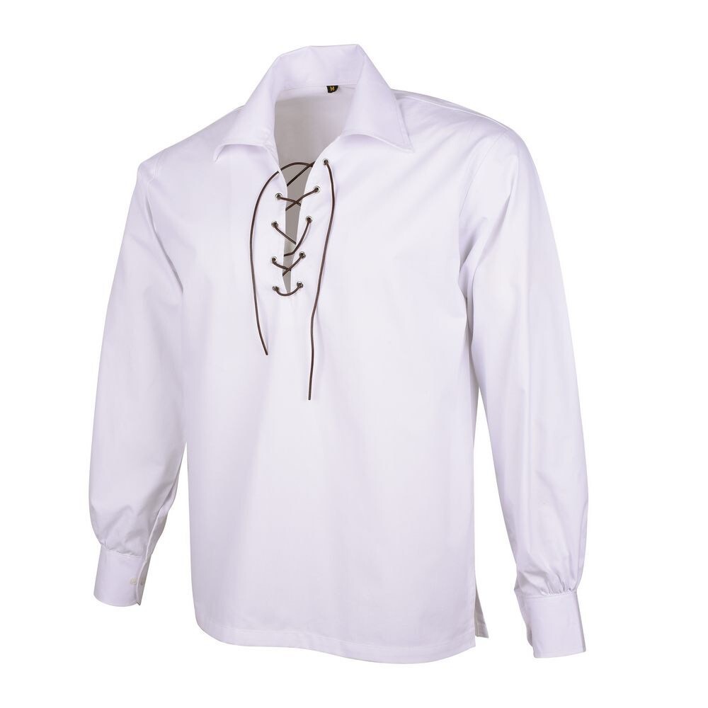 Half White High Quality Jacobite Ghillie Shirts Men’s Jacobean Shirts