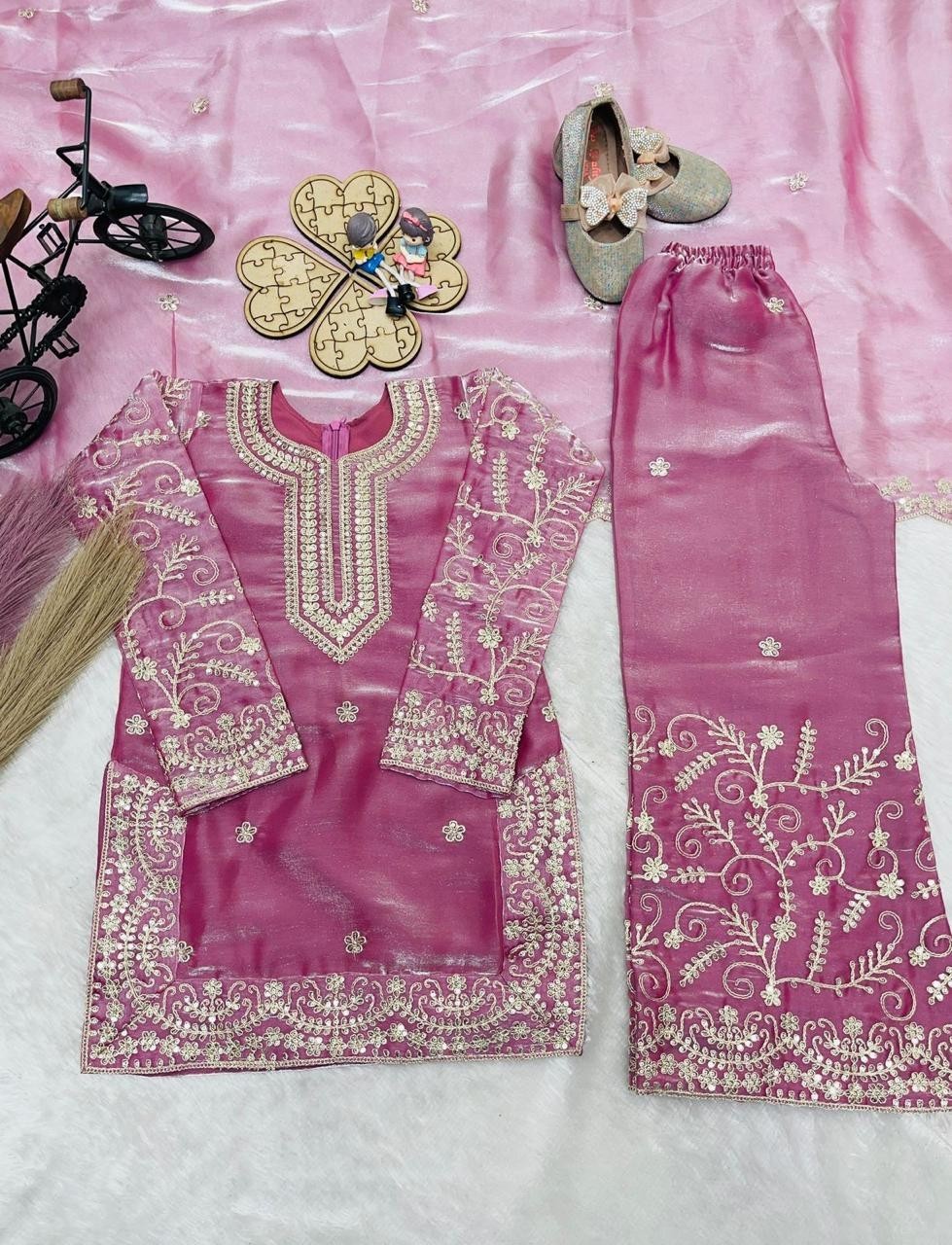 Girls Kids Salwar Kameez Readymade Indian Pakistani Sharara Wedding Wear Dress