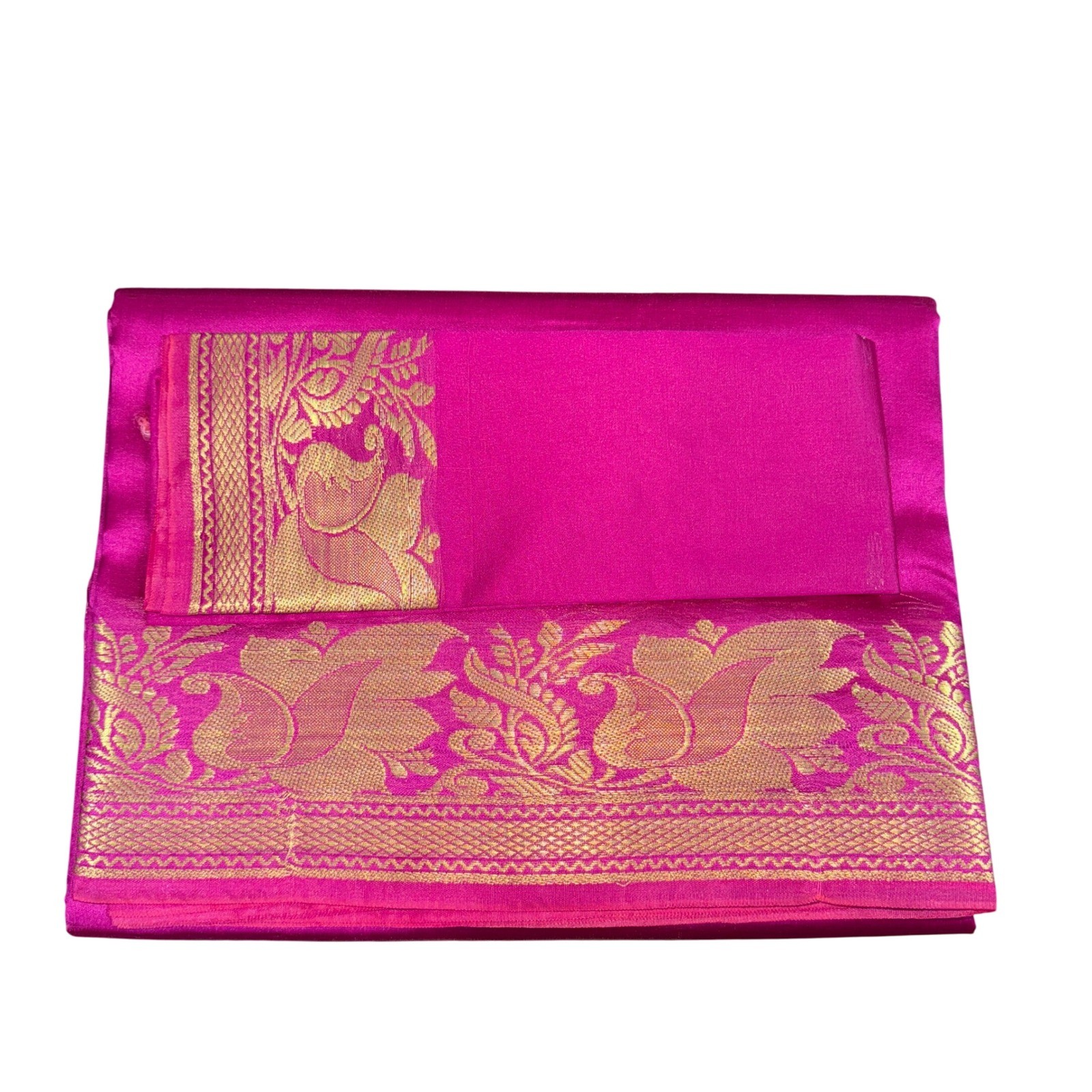 Indian Women’s NEW Brocade ART/Artificial Silk Sari SAREE DARK PURPLE w/Blouse
