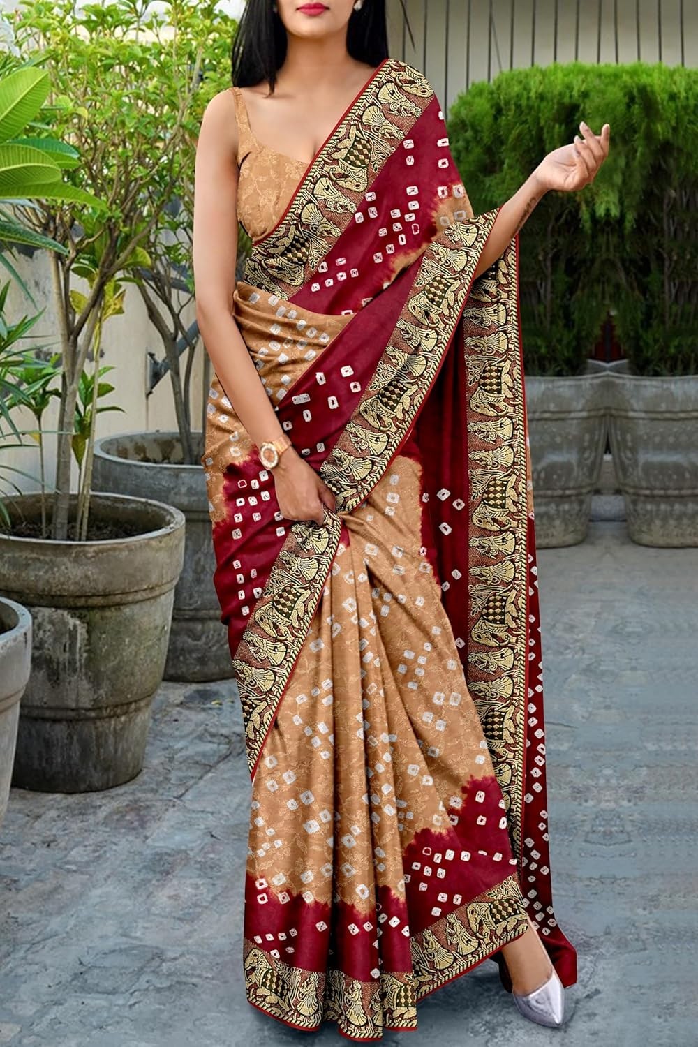 Women’s Zari Weaving Heavy Jacquard Border pure Art Silk Saree With Blouse Piece