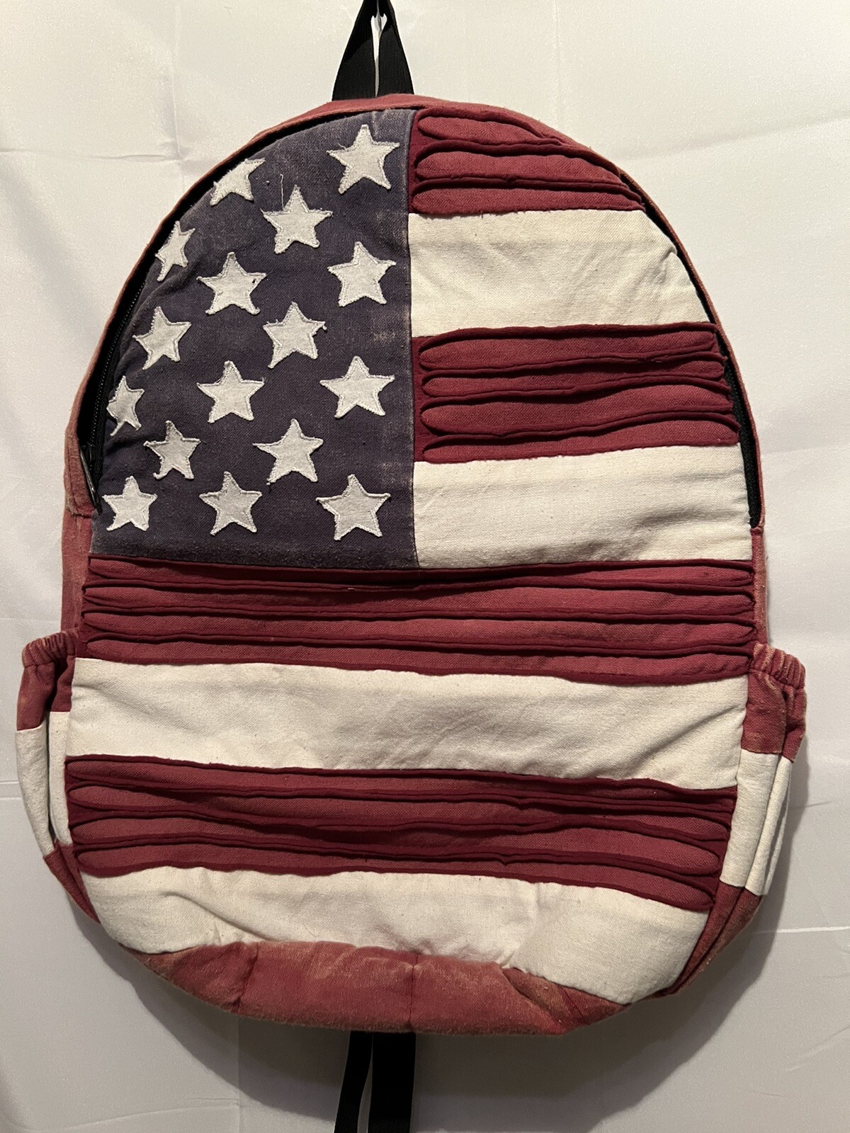 The Collection Royal Backpack American Flag Nepali Hippie Boho Distressed 17×14”