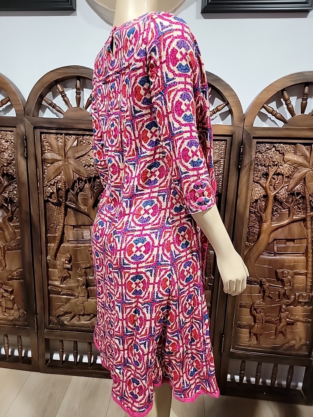 Sailor Regular Fit Size S Multicolor Woven Long Kurti Dress #C