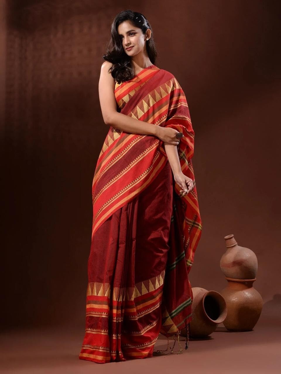 Narayanpet Handloom cotton saree (With Blouse Piece)