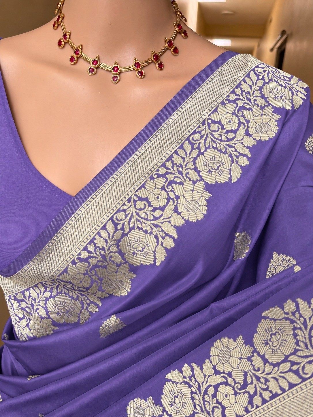 Designer Sari Bollywood Bridal Silk Saree Blouse South Indian Ethnic Ready made