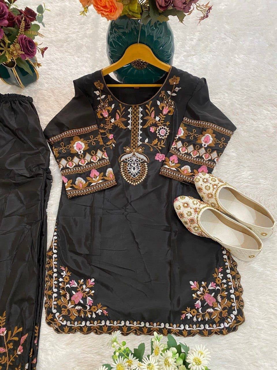Designer Indian Pakistani kurti pant Bollywood Dress Party Wear Suit wedding