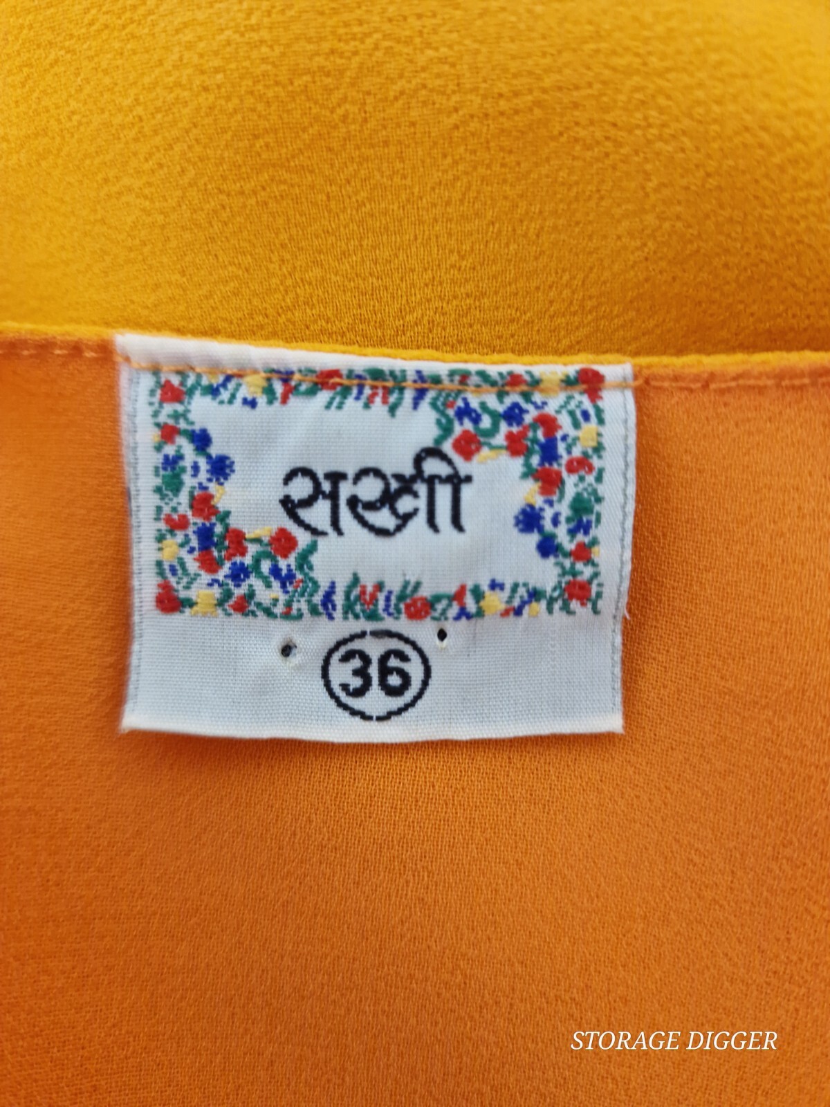 Indian Dupatta Kurta Sharara Set Women’s 36 Orange Sequin Round Neck Formal