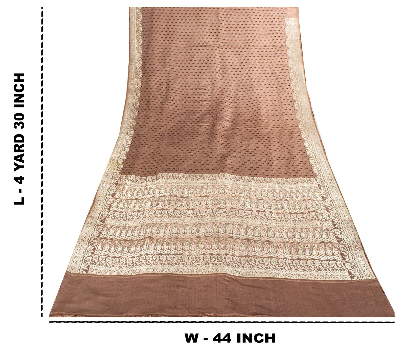Sanskriti Vintage Saree Mauve Pure Silk Zari Hand Woven Banarasi Brocade 5Ydsari