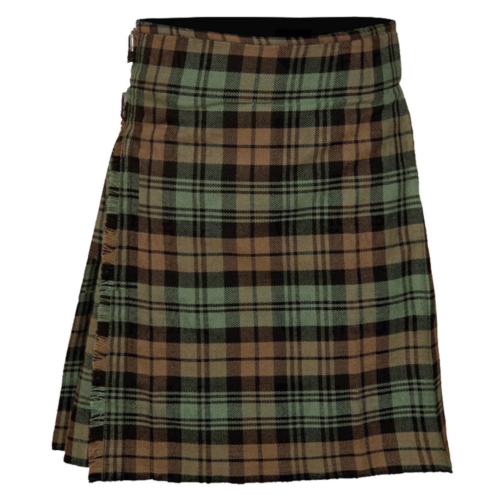 Mens Scottish Tartan Kilt Black Watch Weathered 8 Yards Highlanders Wedding Kilt