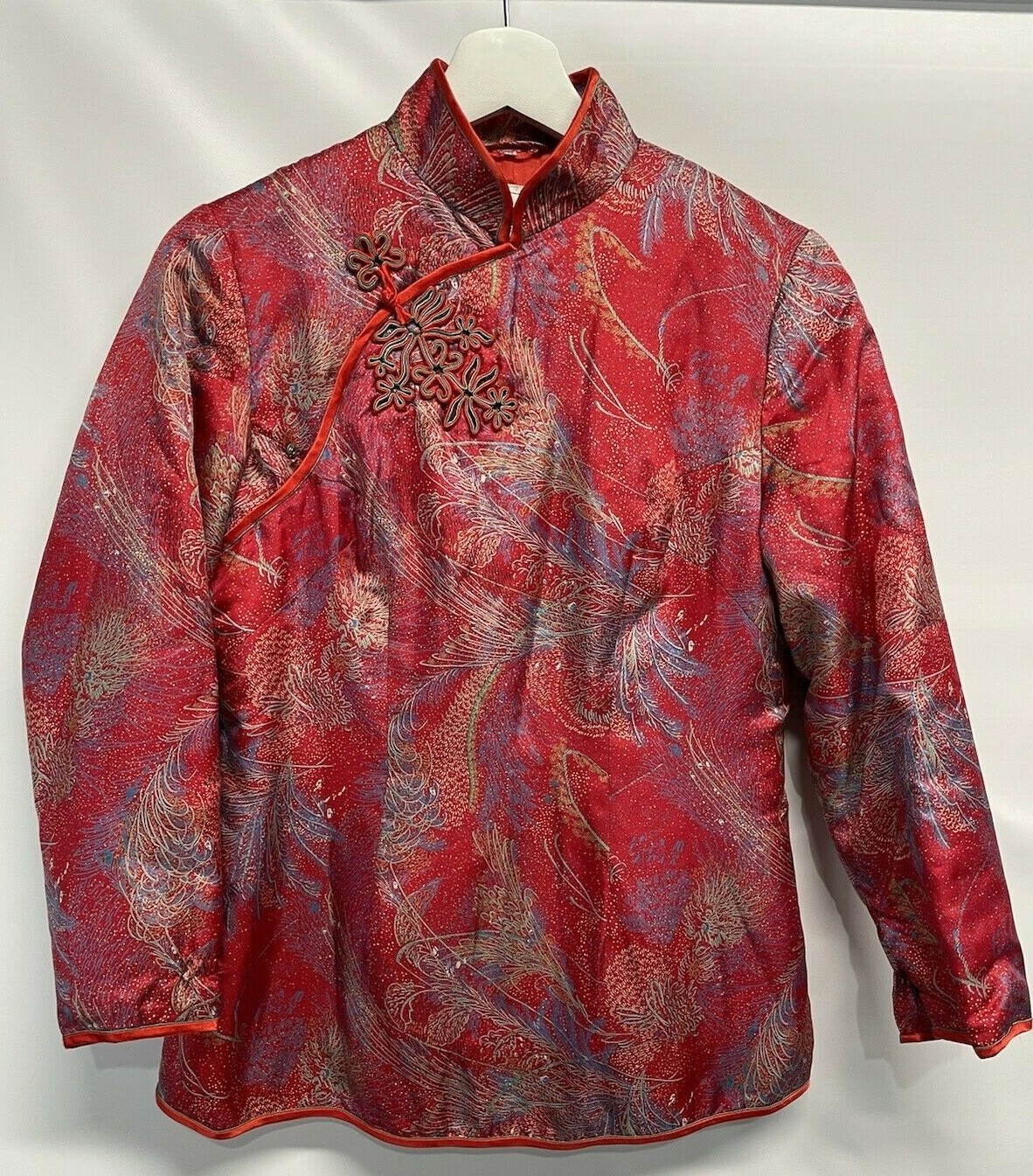 Peony Vintage Cardigan Asian Kimono Jacket 1950s Shanghai China Quilted S/M