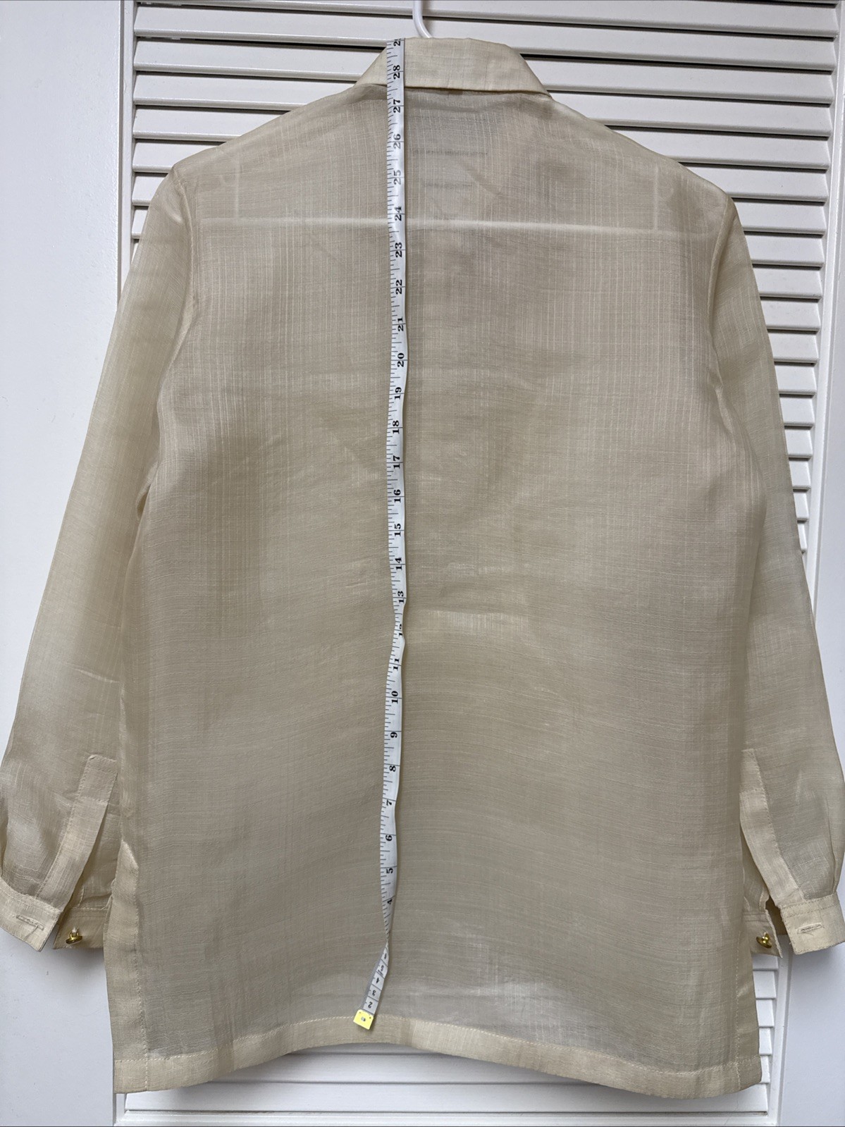 Barong Tagalog Boys’ Youth Cream Formal Dress Shirt Size 18