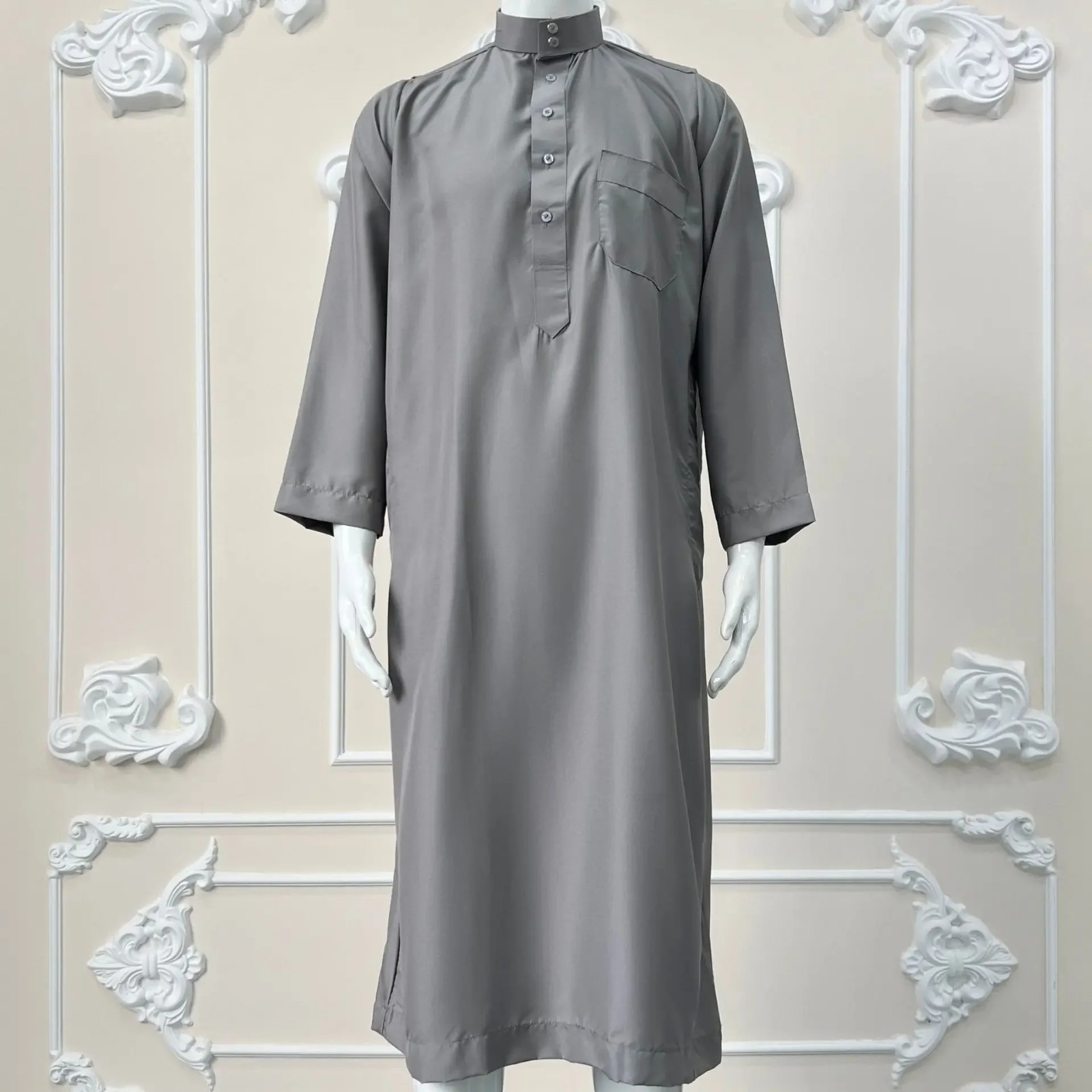 Muslim Mo Men White Islam Jalabiya Thobe Arab Kurta Pajama Dubai Kaftan